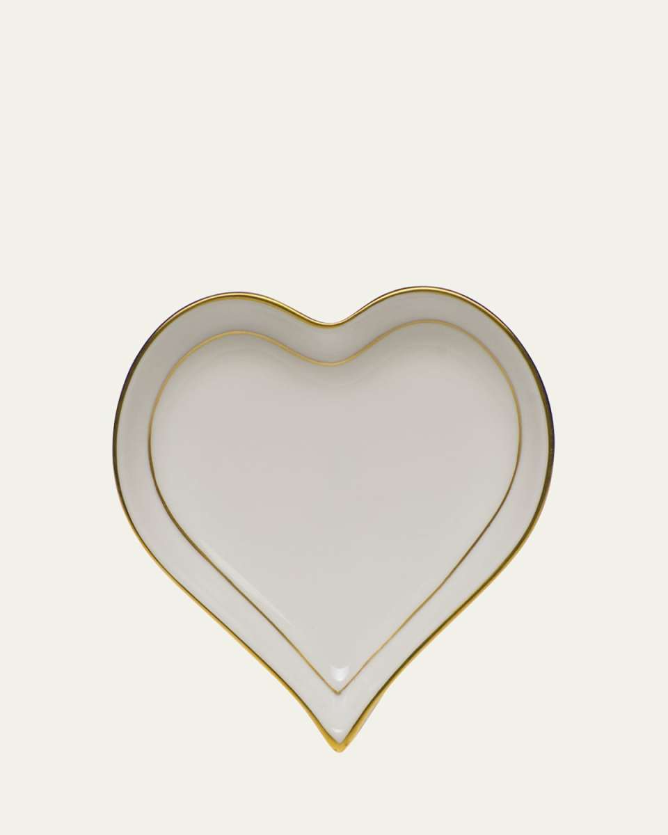 Golden Edge Small Heart Tray
